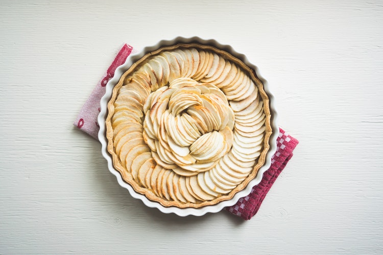 Пирог с яблоками и грушами